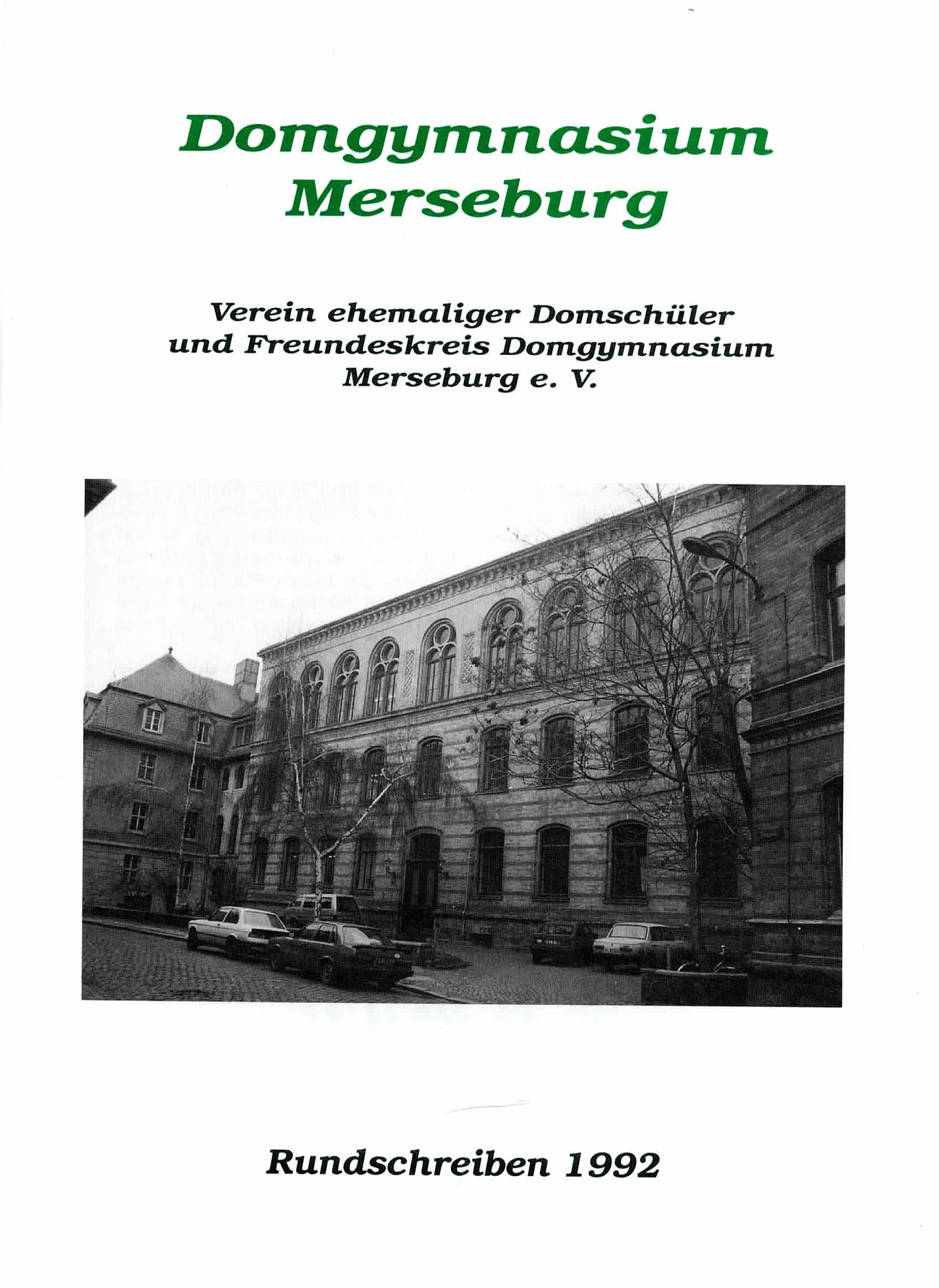 Domgymnasium Merseburg - Rundschreiben 1992